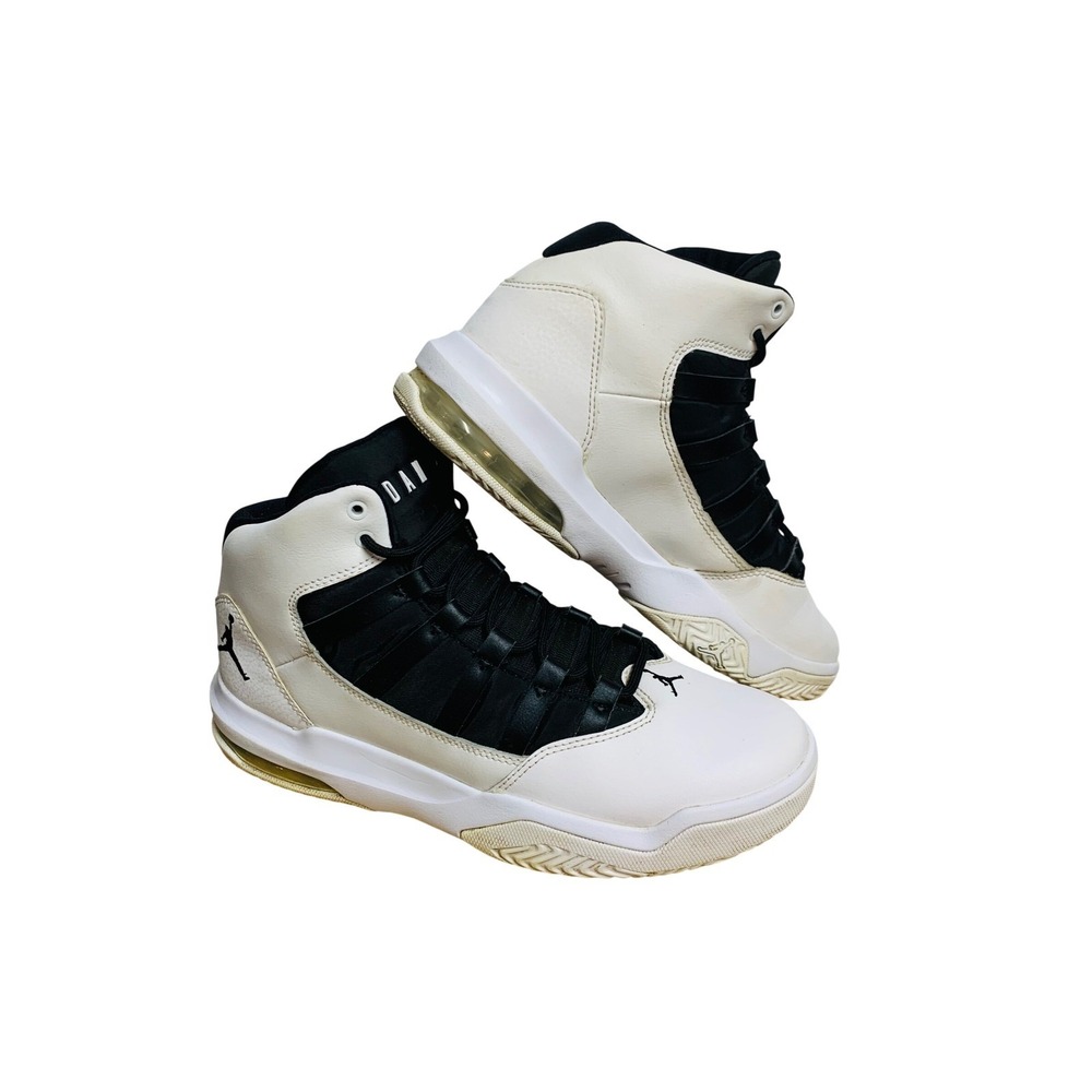 Jordan Max Aura White Black Basketball Shoes Sneakers AQ9214-100 Kids 7Y
